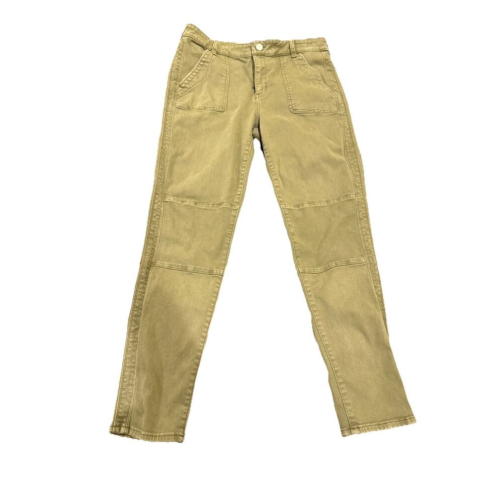 American Eagle Jeans Womens 14 LONG Green Denim Pants High Rise Jegging - Picture 1 of 14